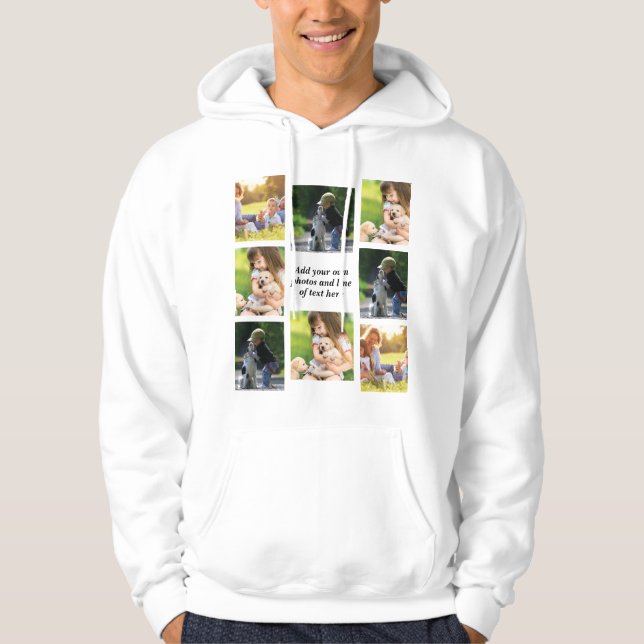 Gör en egen fotokollage och text hoodie (Framsida)