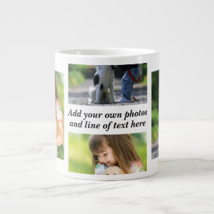 Gör en egen fotokollage och text jumbo mugg