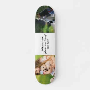 Gör en egen fotokollage och text mini skateboard bräda 18,5 cm