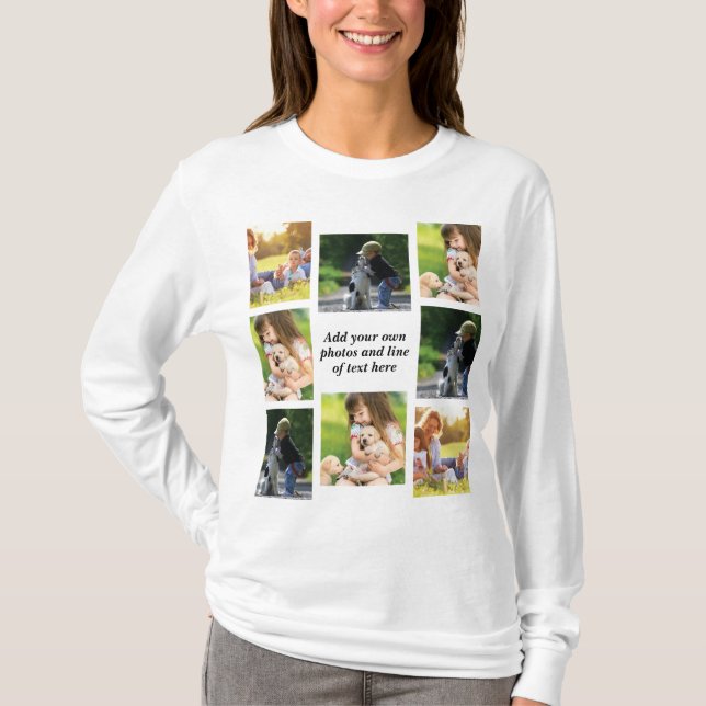 Gör en egen fotokollage och text t shirt (Framsida)