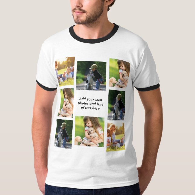 Gör en egen fotokollage och text t shirt (Framsida)