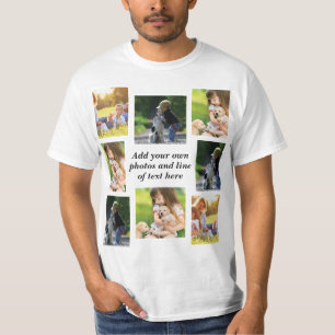 Gör en egen fotokollage och text t shirt