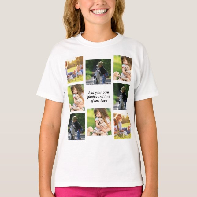 Gör en egen fotokollage och text t shirt (Framsida)