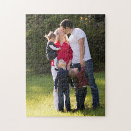 Gör en egen personlig med familjefoto pussel