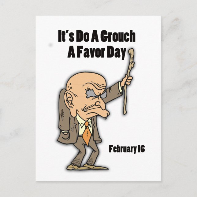 Gör en favoritdag i Grouch den 16 februari Vykort (Framsida)