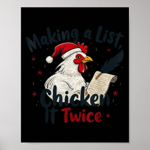 Gör en lista Kyckling det två gånger Rolig kycklin Poster