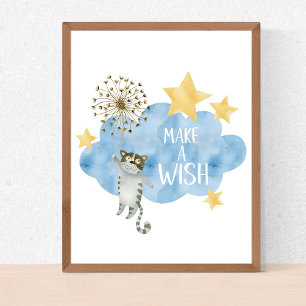 Gör en målsnöre till Kat Stars Cloud Nursery Baby Poster