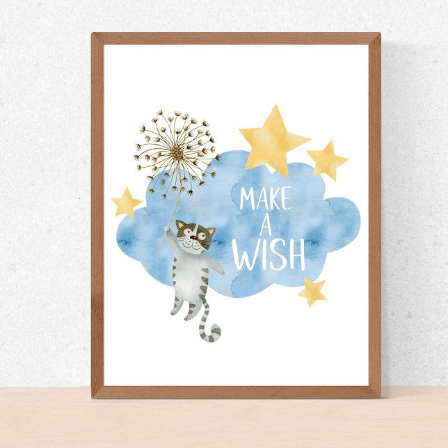 Gör en målsnöre till Kat Stars Cloud Nursery Baby Poster (Skapare uppladdad)