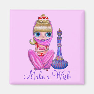 Gör en önskad Rosa av Genie Girl Magic Flaska Magnet
