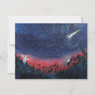 Gör en önskan på en bild av stjärnillustration julkort