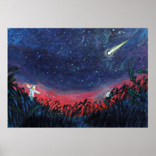 Gör en önskan på en bild av stjärnillustration poster