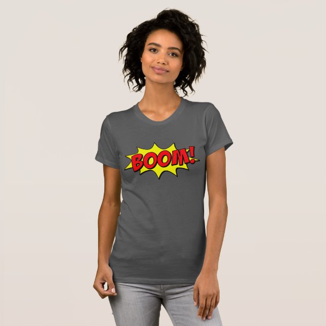 Gör en Påstående: BOOM! Texteffekt för popup-Teckn T Shirt (Hel framsida)