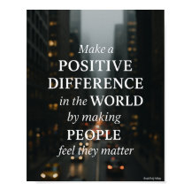 Gör en positiv skillnad" inspirationell väggkonst