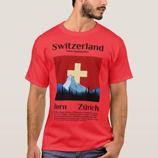 gör en resa till Schweiz T Shirt (Framsida)