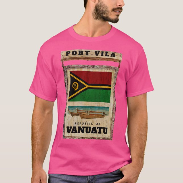 gör en resa till Vanuatu T Shirt (Framsida)