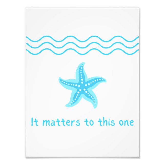 Gör en skillnad, Starfish Story. Fototryck (Framsidan)