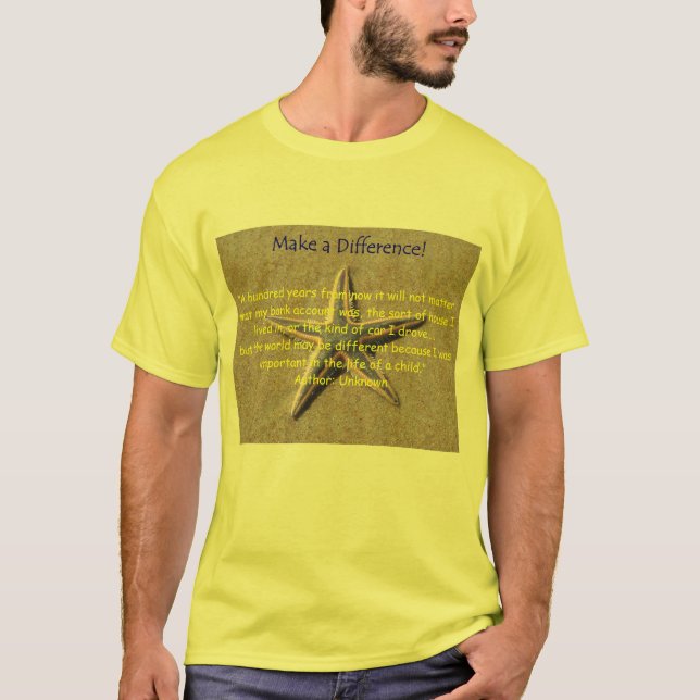 Gör en skillnad! tee shirt (Framsida)