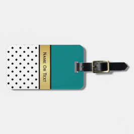 Gör en Snyggt Påstående med en Teal, Guld Ribbon Bagagebricka