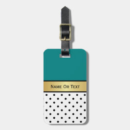 Gör en Snyggt Påstående med en Teal, Guld Ribbon Bagagebricka