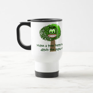 Gör en trädlycklig ingen papper kopptravel mug resemugg