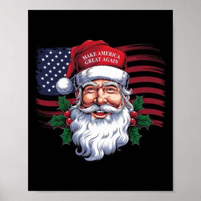 Gör en Underbar jul igen, Julafton Trump Mega Paja Poster (Framsidan)