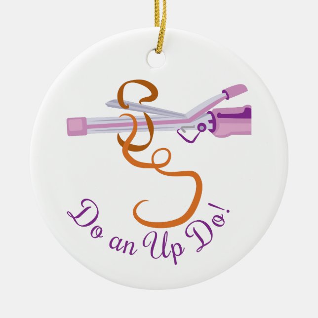 Gör en upp-åtgärd julgransprydnad keramik (Framsidan)