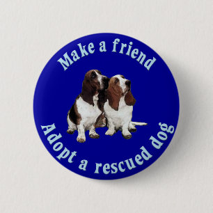 Gör en vän - Bassethund Knapp