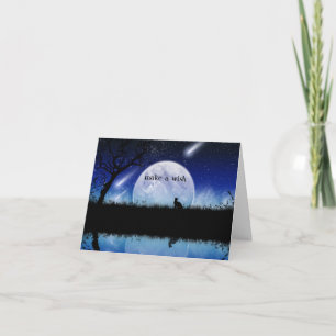 Gör en Wish på ett stjärnafödelsedagkort Kort