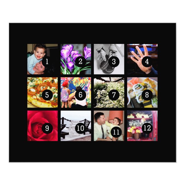 Gör enkelt din egen fotobild med 12 foton (Framsidan)