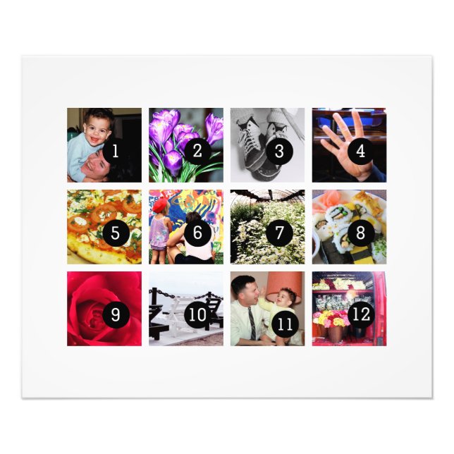 Gör enkelt din egen fotobild med 12 foton (Framsidan)