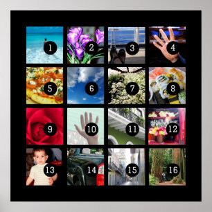 Gör enkelt din egen fotobild med 16 foton poster
