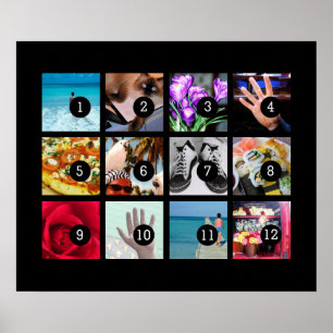 Gör enkelt din egen fotografik med 12 bilder poster