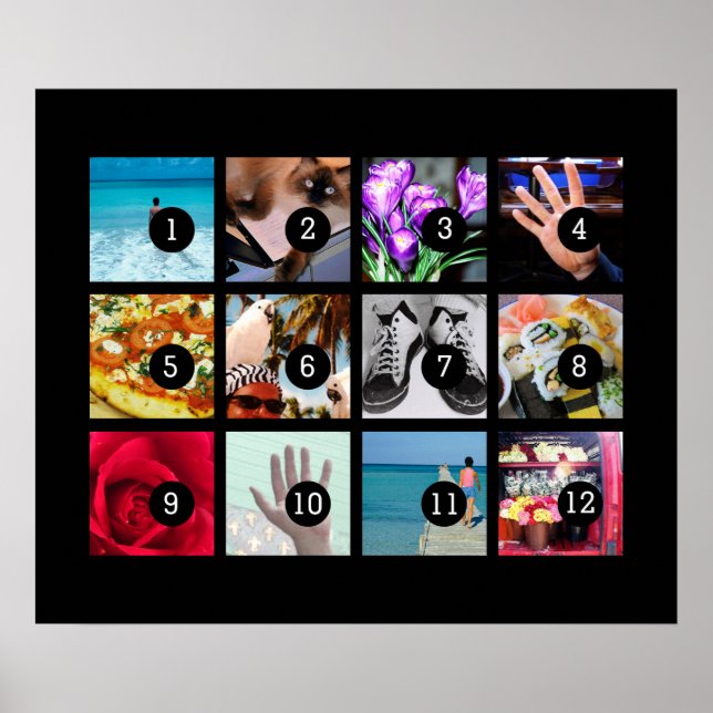 Gör enkelt din egen fotografik med 12 bilder poster (Framsidan)