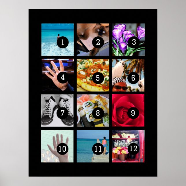 Gör enkelt din egen fotografik med 12 bilder poster (Framsidan)