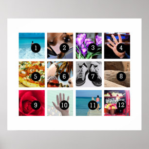 Gör enkelt din egen fotografik med 12 bilder poster