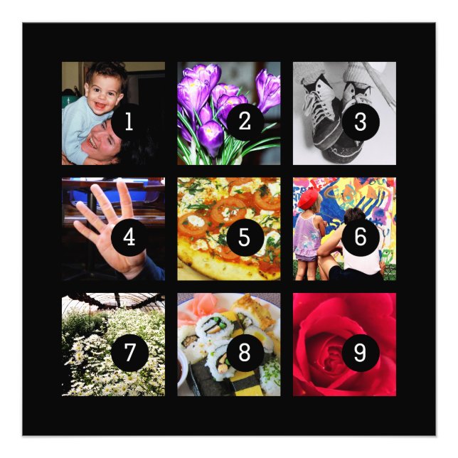 Gör enkelt din egen fotografik med 9 bilder fototryck (Framsidan)