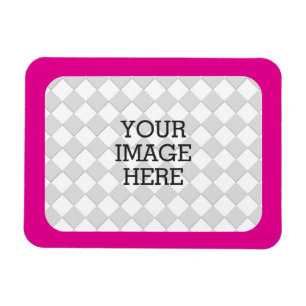 Gör enkelt din egen Photo Visning Rosa Fuchsia Magnet