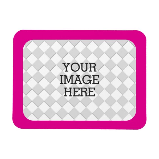 Gör enkelt din egen Photo Visning Rosa Fuchsia Magnet (Horisontell)