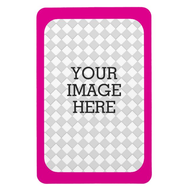 Gör enkelt din egen Photo Visning Rosa Fuchsia Magnet (Vertikal)