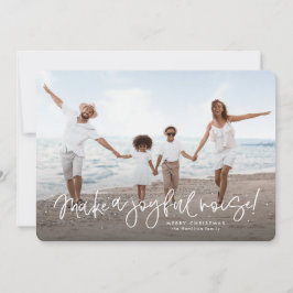 Gör ett glatt brus, söt religiösa julfoto julkort