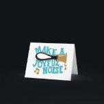 Gör ett glatt ljud Handbell Ringers Spelare Kort<br><div class="desc">Visa upp din kärlek till att spela i handklockskören med dessa anpassningsbara vykort. Skapa dina egna personliga julkort eller kort för alla tillfällen. Framsidan av kortet har en illustration av en handklocka med meddelandet GÖR ETT GLATT LJUD i feta tealblå bokstäver. Meddelandet på insidan i matchande teal bokstäver är redo...</div>