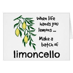 Gör ett parti Limoncello Lemon Liqueur Hälsningskort