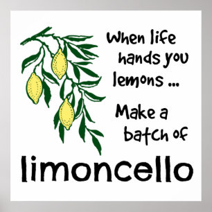 Gör ett parti Limoncello Lemon Liqueur Poster