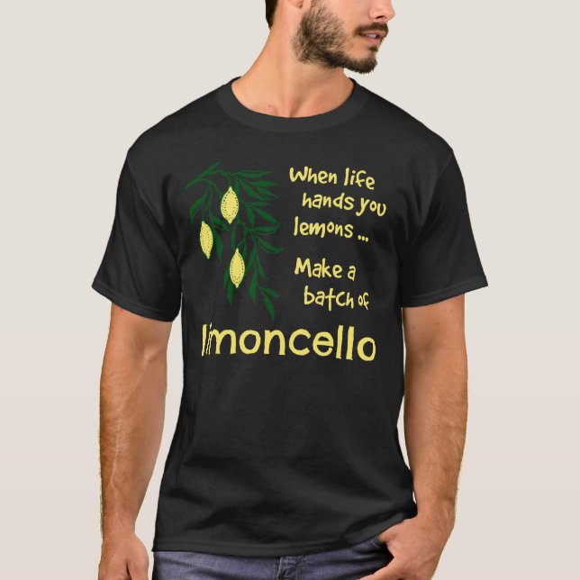 Gör ett parti Limoncello Lemon Liqueur Tee Shirt (Framsida)