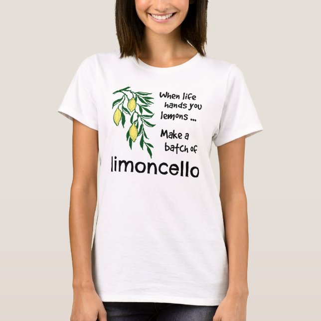 Gör ett parti Limoncello Lemon Liqueur Tee Shirt (Framsida)