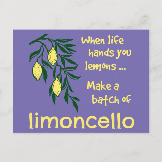 Gör ett parti Limoncello Lemon Liqueur Vykort (Framsida)