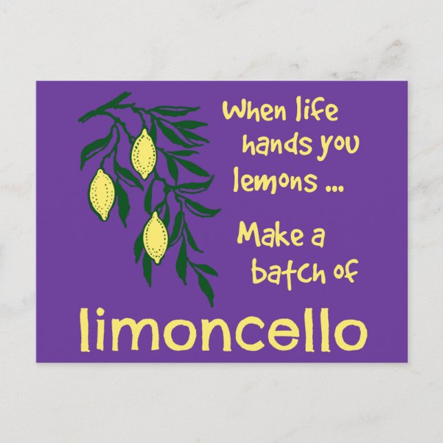 Gör ett parti Limoncello Lemon Liqueur Vykort (Framsida)