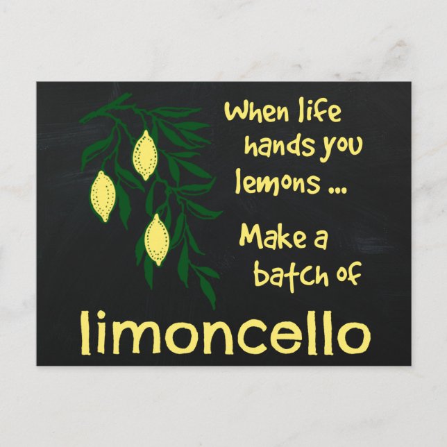 Gör ett parti Limoncello Lemon Liqueur Vykort (Framsida)