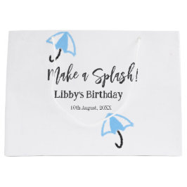 Gör ett stänk-blått paraply sommar bassäng-födelse