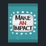 Gör ett vykort för islagsproblem<br><div class="desc">"Gör en kollision" är ett sött inspirerande eller motiverande citat med en vit accentform omgiven av vita texturerade vismpunkter.</div>